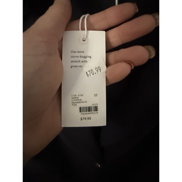 NWT Lane Bryant Blazer Navy Blue One Button Size 22 Retail $79.95 sexy stretch - Picture 5 of 11